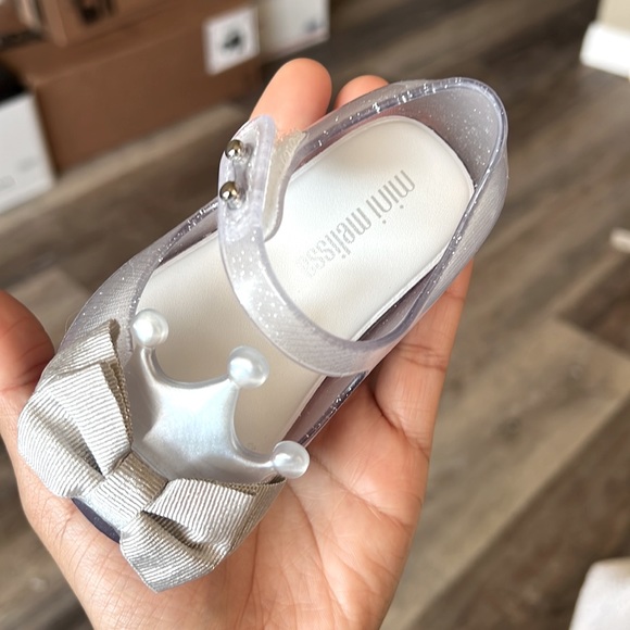 Mini Melissa Ultra Girl Princess Clear Glitter Shoes size 5 infant - Picture 6 of 6